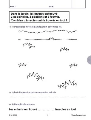Problèmes mathématiques : additions et soustraction