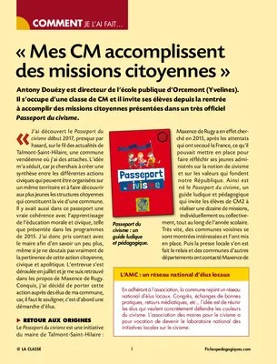 Mes CM accomplissent des missions citoyennes
