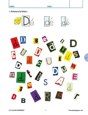 Reconnaître les lettres de l'alphabet 1/2