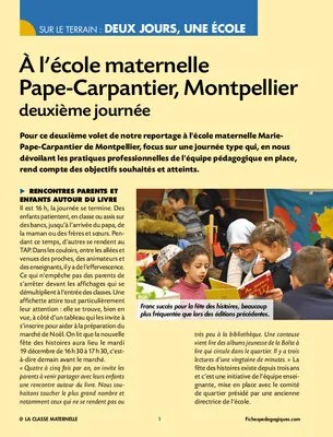 À l’école maternelle Pape-Carpantier, Montpellier deuxième journée