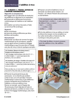 L'addition à trou