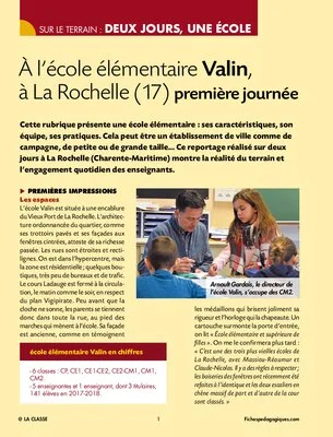 À l’école élémentaire Valin, à La Rochelle (17) première journée