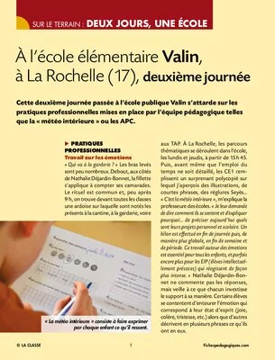 À l’école élémentaire Valin, à La Rochelle (17), deuxième journée