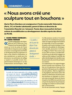 Nous avons créé une sculpture tout en bouchons