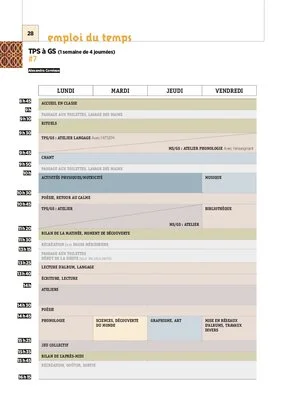 Les emplois du temps PS 2018