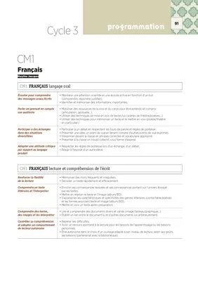 Programmation CM1 2018
