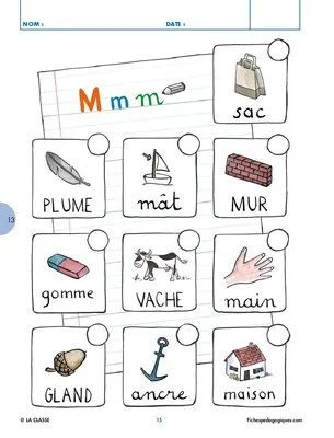 Des lettres et des mots - De A à M (1/2)