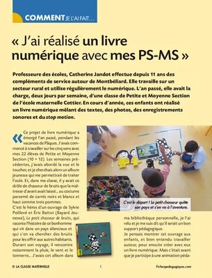 J’ai réalisé un livre numérique avec mes PS-MS
