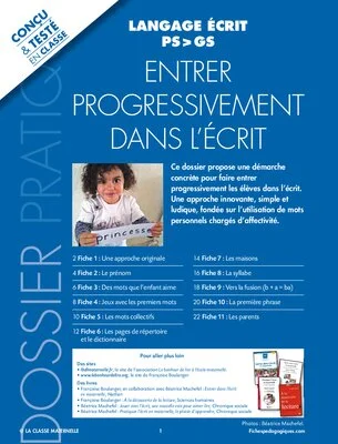 Entrer progressivement dans l'écrit