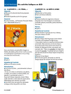 Dix activités ludiques en BCD