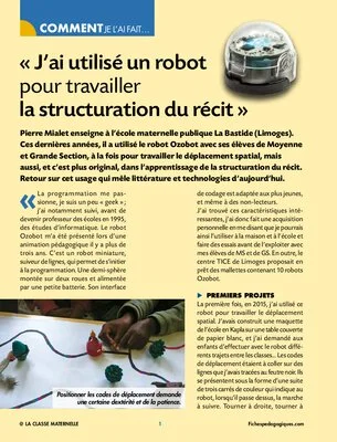 J’ai utilisé un robot pour travailler la structuration du récit