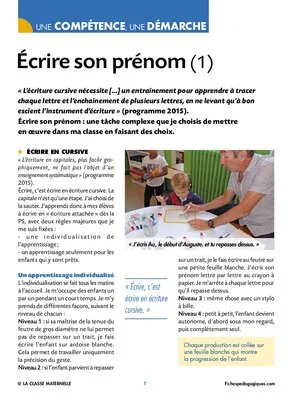 Écrire son prénom (1)