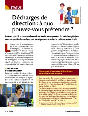 Décharges de direction : à quoi pouvez-vous prétendre ?
