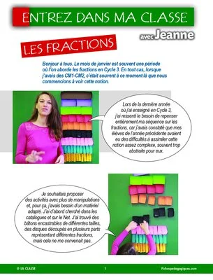 Entrez dans ma classe : les fractions