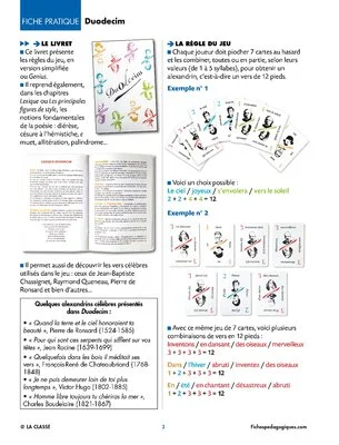 Duodécim : jeu de cartes et poésie