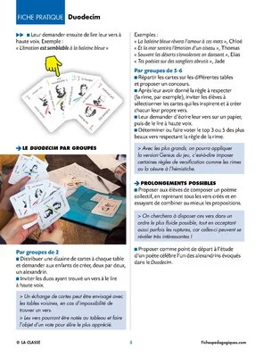 Duodécim : jeu de cartes et poésie