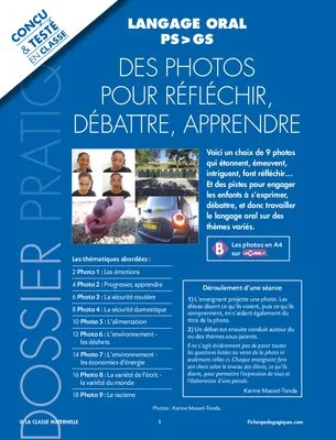 Des photos pour réflechir, débattre, apprendre - Cycle 1