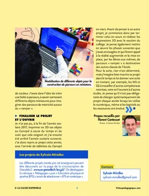 Mes MS-GS conçoivent leurs parcours de motricité sur tablette