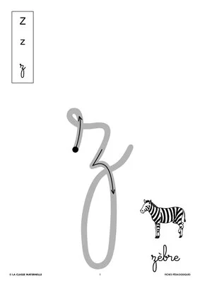Ecrire la lettre z en cursive