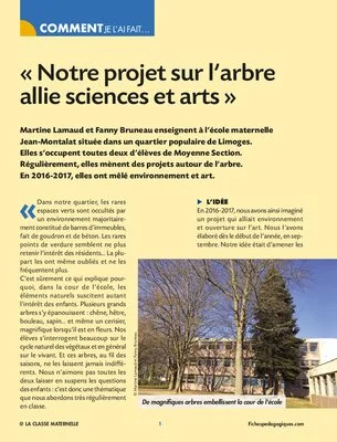 Notre projet sur l’arbre allie sciences et arts