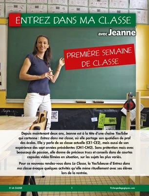 Entrez dans ma classe : première semaine de classe