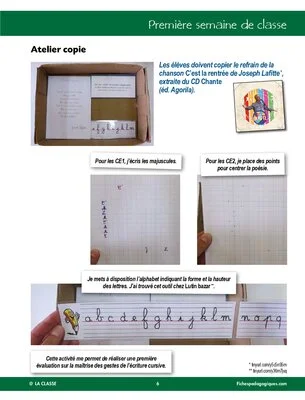 Entrez dans ma classe : première semaine de classe