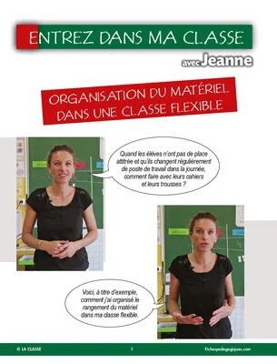 Entrez dans ma classe : organisation du matériel dans une classe flexible