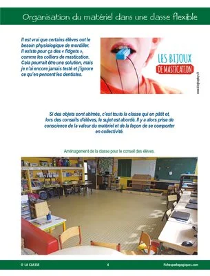Entrez dans ma classe : organisation du matériel dans une classe flexible