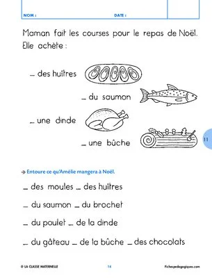 Activités autour de Noël - Cycle 1
