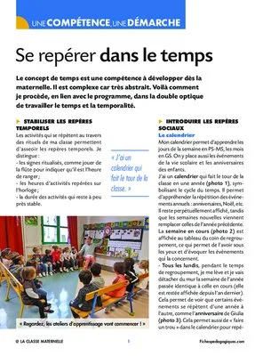 Se repérer dans le temps