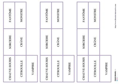 Vocabulaire d'Halloween