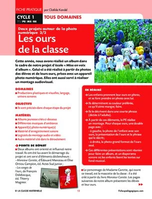 Activités autour de la photo numérique