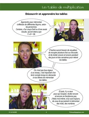 Entrez dans ma classe : les tables de multiplication