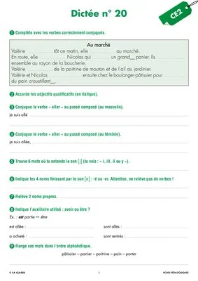 Une année de dictées CE2