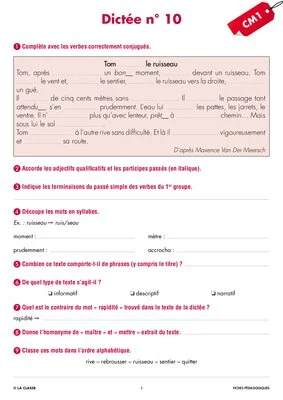 Une année de dictées CM1