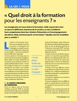Quel droit à la formation pour les enseignants ?