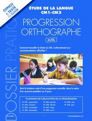 Progression orthographe - Avril