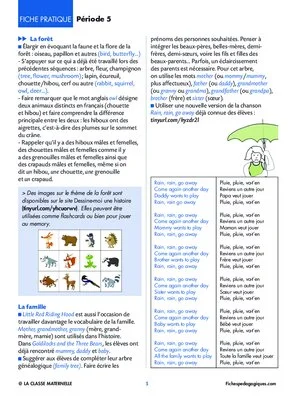 Programmation en anglais - Période 5