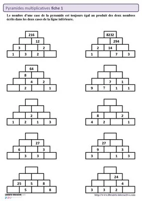 Pyramides multiplicatives