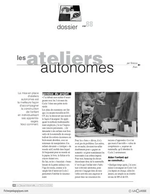 Les ateliers autonomes (GS)