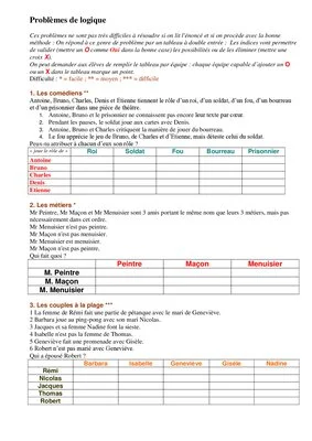 Jeux de logique