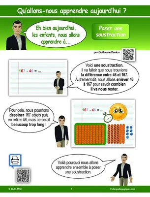 Apprendre à poser une soustraction