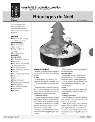 Bricolages de Noël (Cycle 1)