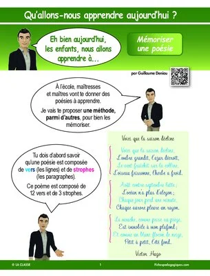 Apprendre une poésie