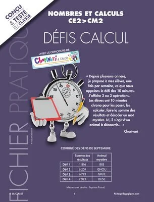 Défis calcul - Septembre