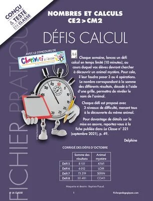 Défis calcul - Octobre