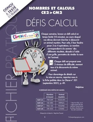 Défis calcul - Mars