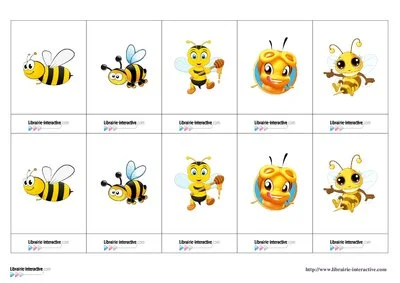 Memory du Printemps (chenille-abeille-papillon)