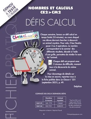 Défis calcul - Avril