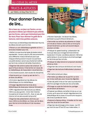 Trucs et astuces pour donner l'envie de lire…